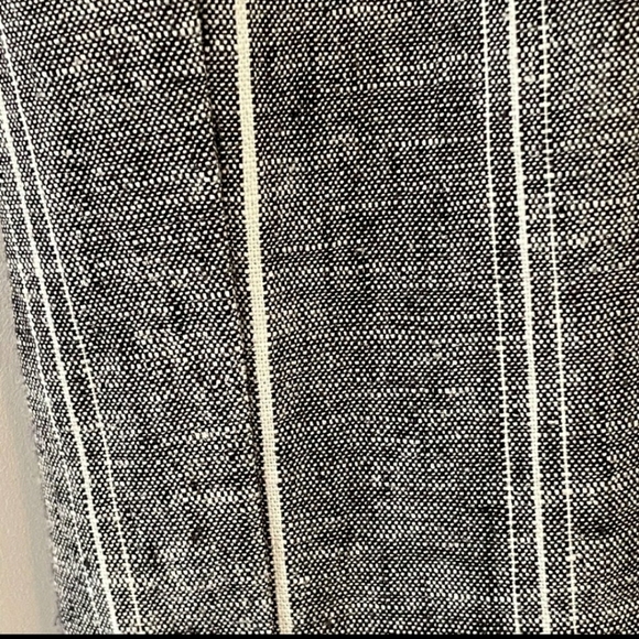 Lane Bryant Womens 16 Linen Blend Cropped Pants Trousers Wide Leg Striped - Picture 4 of 9